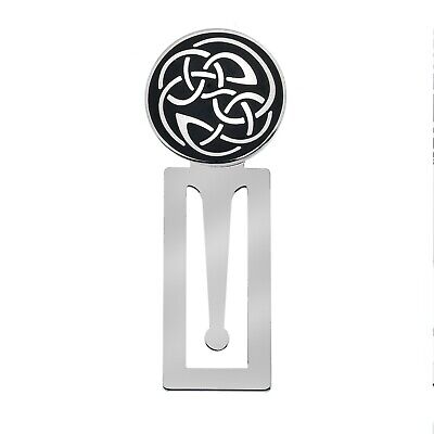 Black Celtic Roundal Bookmark Luxury Silver Plated Brand New and Boxed