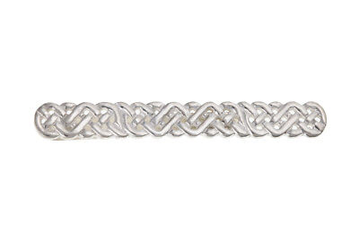 Solid Silver Tie Slide Clip Celtic Design Mens Gents Gift 925 hallmarked