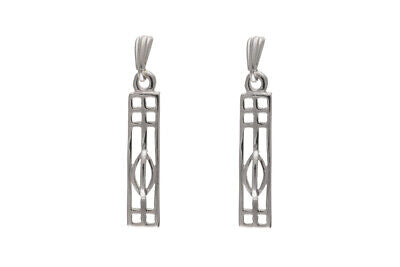 Mackintosh Drop Earrings Sterling Silver Drops 925 Hallmark British made