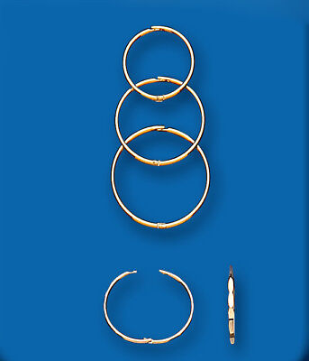Gold Hoop Earrings Yellow Gold Sleeper Faceted 13mm 14mm 16mm