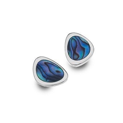 Paua Shell Stud Earrings Sterling Silver 925 Hallmarked Studs