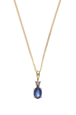 Kanchan Sapphire and Diamond Set Pendant and Earrings Yellow Gold
