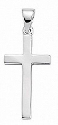 Sterling Silver Plain Cross Pendant 925 Hallmark 31 x 15mm