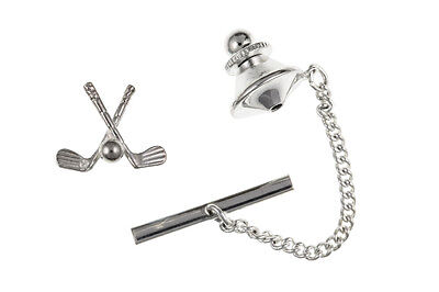 Golf Tie Tack Pin Sterling Silver 925 Hallmark