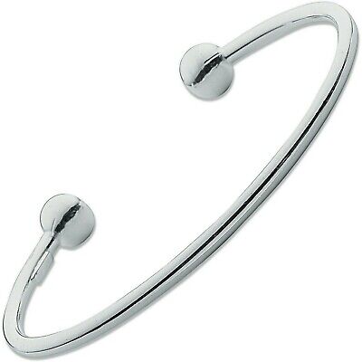 Silver 3mm Torque Ladies Bangle Solid Full Hallmark British Made Gift Boxed