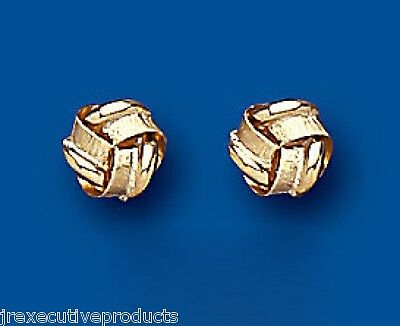 9ct Knot Stud Earrings 5mm Studs Solid 9 Carat Yellow Gold British Made