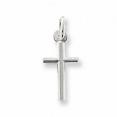 Cross Pendant Sterling Silver Small Plain Cross 23 x 10mm