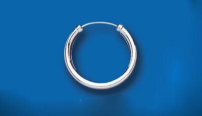 Men's Earring White Gold Hoop 9 Carat Heavy Weight Gents Creole