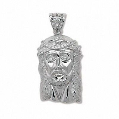 Large Jesus Pendant Pendant Sterling Silver 55 x 28mm