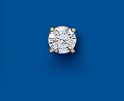 Men's Solitaire Earring Yellow Gold 1 Carat Gents Stud