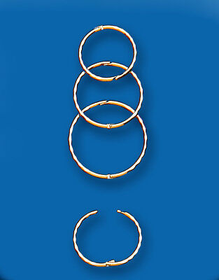 Hinged Sleeper Earrings Hinged Hoop Earrings Yellow Gold Sleeper 13mm 14mm 16mm