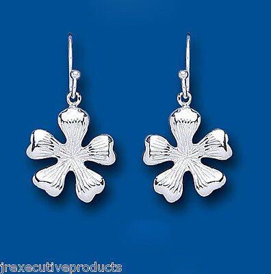 Silver Flower Drop Earrings Drops 925 hallmark