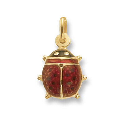 Yellow Gold Ladybird Pendant Hallmarked British Made
