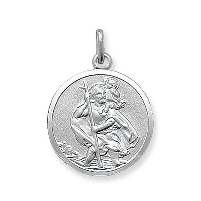 Silver St Christopher Pendant 925 Hallmark 20mm