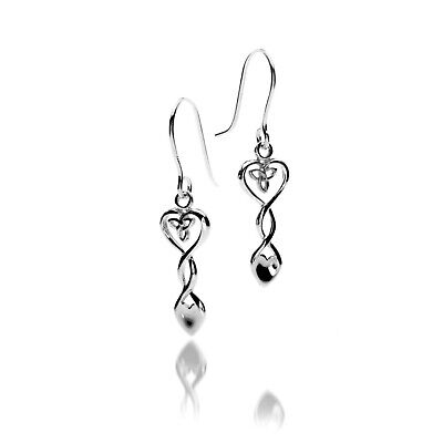 Welsh Lovespoon Drop Earrings Sterling Silver 925 Hallmarked Drops