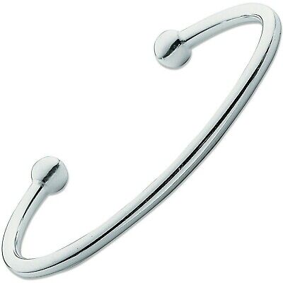 Sterling Silver Torque Bangle Gents Mens Solid Bracelet Hallmark British Made
