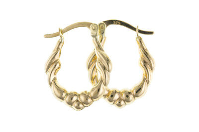 Hoop Earrings Yellow Gold Creole Hoops Hallmarked