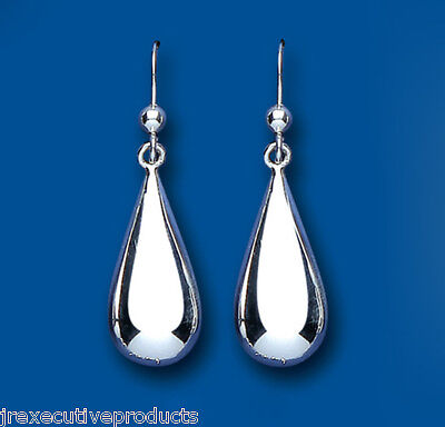 Sterling Silver Bomb Drop Earrings 925 Hallmark British Made