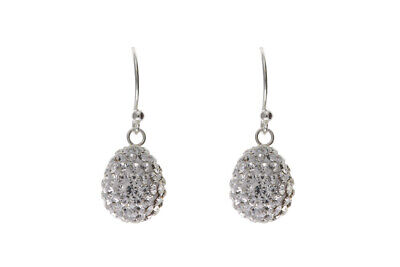 Austrian Crystal Earrings Sterling Silver Drops 925 Hallmark British Made