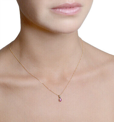 Amethyst Pendant and Earrings Set Classic Solitaire 9ct Yellow Gold Hallmarked