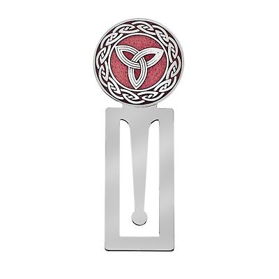 Bookmark Celtic Silver Plated Trinity Design Red Enamel Brand New and Boxed