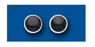 Real Onyx Silver Earrings Studs 925 hallmark Stud