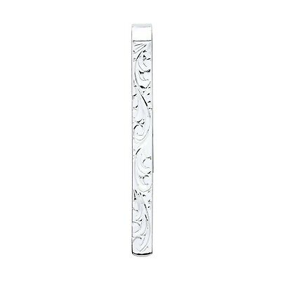 Men's Sterling Silver Tie Slide Engraved Design - British Made - Hallmarked