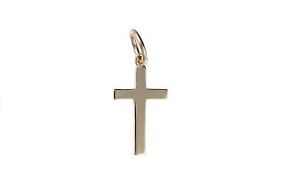 Small Yellow Gold Cross Pendant Hallmarked British Made