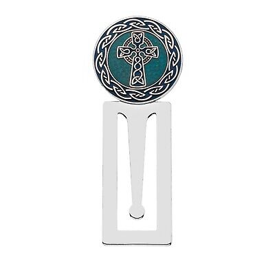 Blue Celtic Cross Silver Plated Bookmark Brand New Boxed