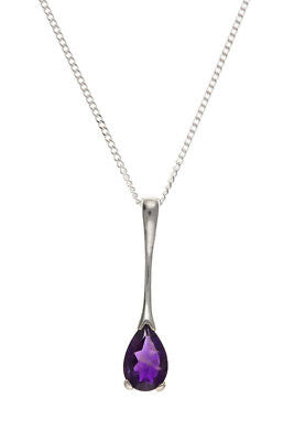Amethyst Set Solid Sterling Silver Pendant and Drop Earrings Natural Stones
