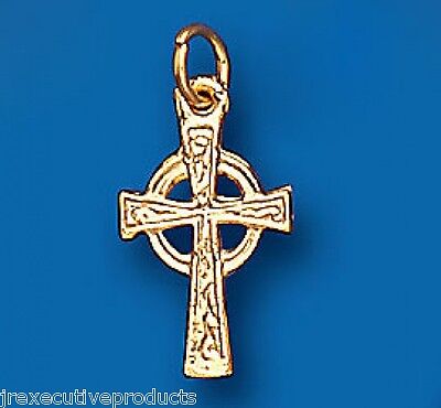 Celtic Cross Pendant Yellow Gold Hallmarked British Made