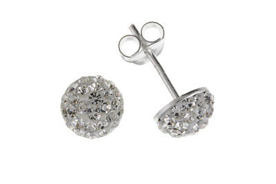 Silver Austrian Crystal Earrings 925 Hallmark Stud Studs