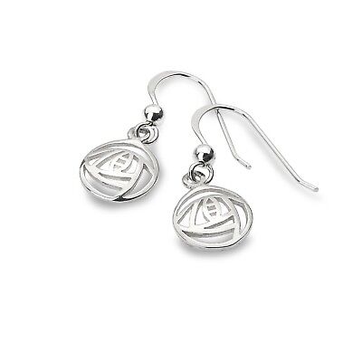 Mackintosh Rose Drop Earrings Solid Sterling Silver Drops 925 hallmark