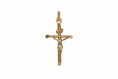 Crucifix Cross Pendant Yellow Gold Hallmarked British Made