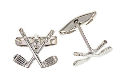 Golf Club Cufflinks Solid Sterling Silver