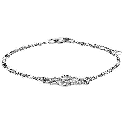 Sterling Silver Infinity Knot Ladies Bracelet 925 Hallmark