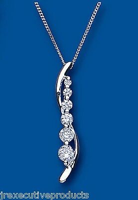 Sterling Silver Modern Pendant 18" Chain 925 Hallmark