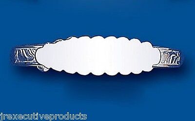 Silver Identity Baby Bangle 0 - 18 months Fancy Design 925 Hallmark