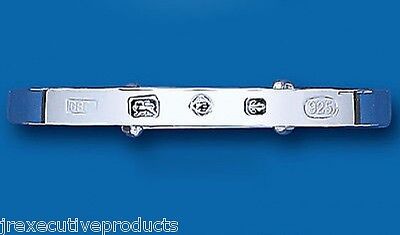 Solid Silver Baby Bangle Feature Hallmark Design Fits 18 months - 3 years