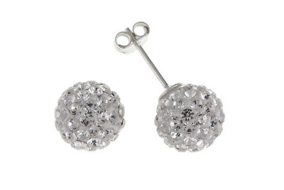Silver Austrian Crystal Earrings Stud Studs 925 Hallmark