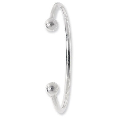 Torque Bangle Solid Silver Ladies Hallmarked Traditional Torc  15.8 grams