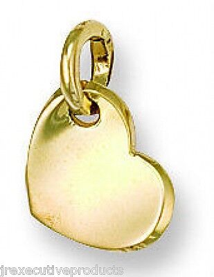 Solid Gold Heart Pendant Yellow Gold Hallmarked British Made
