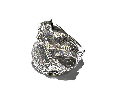 Solid Sterling Silver Gents Saddle Ring Fully Hallmarked Heavy Weight