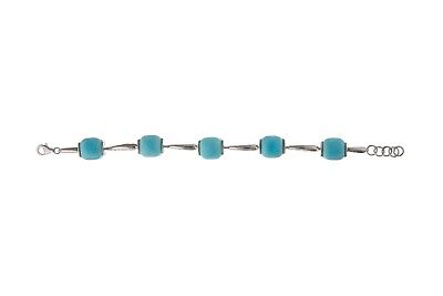 Natural Turquoise Bracelet Solid Sterling Silver Hallmarked