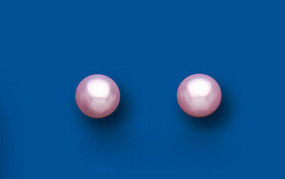 Pink Pearl Earrings Stud Sterling Silver Studs Freshwater Pearls 5mm