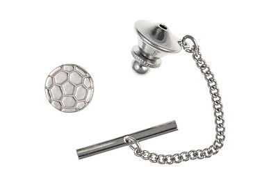 Football Tie Tack Solid Sterling Silver Men's Gents Pin 925 Hallmark