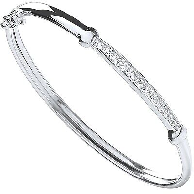 Little Girls Baby Bangle Gemstone 925 Hallmark British Made Christening Gift