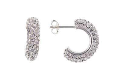 Mens Silver Hoop Huggie Single Earring 925 Hallmark