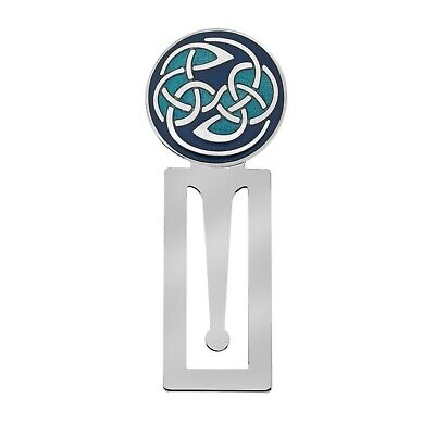 Blue Celtic Roundal Bookmark Luxury Silver Plated Brand New and Boxed