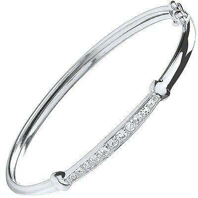 Little Girls Baby Bangle Gemstone 925 Hallmark British Made Christening Gift